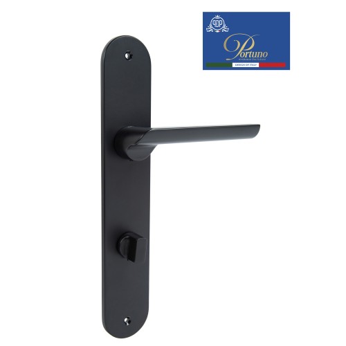 Дверная ручка на планке с фиксаторм PORTUNO Punto 602.03WC Чёрный