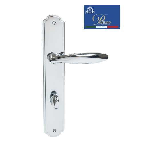 Дверная ручка на планке с фиксатором PORTUNO Anna 909.01WC Полированный хром
