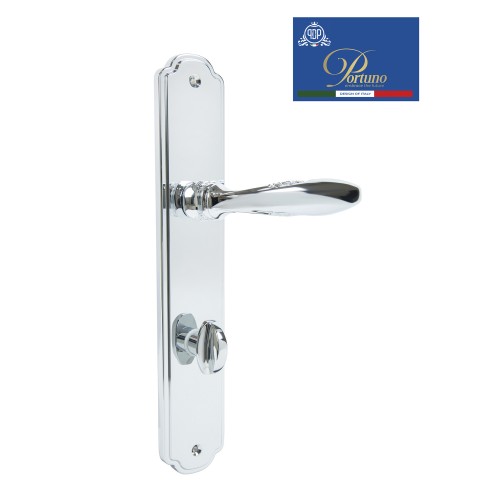 Дверная ручка на планке с фиксатором PORTUNO Anna 909.01WC Полированный хром