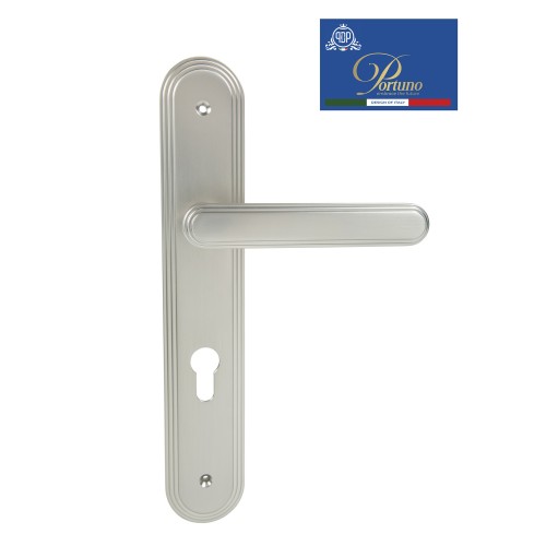 Дверная ручка на планке под цилиндр PORTUNO Chic 1016.14CYL Матовый никель