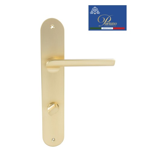 Дверная ручка на планке с фиксатором PORTUNO Punto 602.07WC Матовое золото