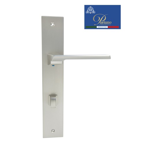 Дверная ручка на планке с фиксатором PORTUNO Italia 706.14WC Матовый никель