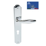 Дверная ручка на планке под цилиндр PORTUNO Anna 909.01CYL Полированный хром