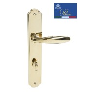 Дверная ручка на планке с фиксатором PORTUNO Anna 909.06WC PVD Полированное золото