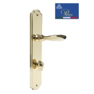 Дверная ручка на планке с фиксатором PORTUNO Anna 909.06WC PVD Полированное золото