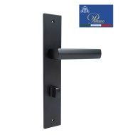 Дверная ручка на планке с фиксатором PORTUNO Alba 721.03WC Чёрный