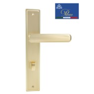 Дверная ручка на планке с фиксатором PORTUNO Pyramid 822.07WC Матовое золото