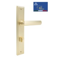 Дверная ручка на планке с фиксатором PORTUNO Pyramid 822.07WC Матовое золото