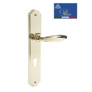 Дверная ручка на планке под цилиндр PORTUNO Anna 909.06CYL PVD Полированное золото