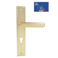 Дверная ручка на планке под цилиндр PORTUNO Pyramid 822.07CYL Матовое золото