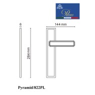 Дверная ручка на планке PORTUNO Pyramid 822.11PL Матовый кофе