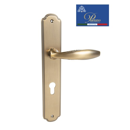 Дверная ручка на планка под цилиндр PORTUNO Anna 909.11CYL Матовый кофе