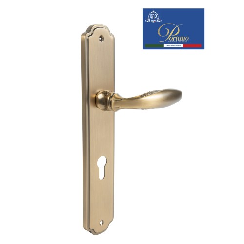 Дверная ручка на планка под цилиндр PORTUNO Anna 909.11CYL Матовый кофе