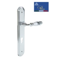 Дверная ручка на планке под цилиндр PORTUNO Siena 1010.01CYL Полированный хром