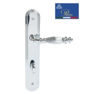 Дверная ручка на планке с фиксатором PORTUNO Siena 1010.01WC Полированный хром
