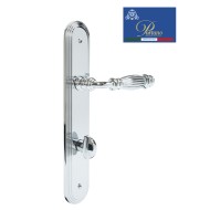 Дверная ручка на планке с фиксатором PORTUNO Siena 1010.01WC Полированный хром
