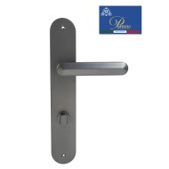 Дверная ручка на планке с фиксатором PORTUNO Onyx 623.05WC Матовый графит