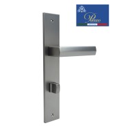 Дверная ручка на планке с фиксатором PORTUNO Alba 721.05WC Матовый графит