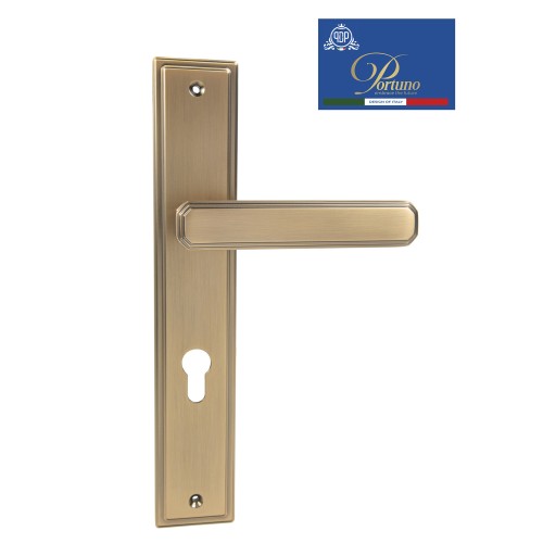 Дверная ручка на планке под цилиндр PORTUNO Pyramid 822.11CYL Матовый кофе