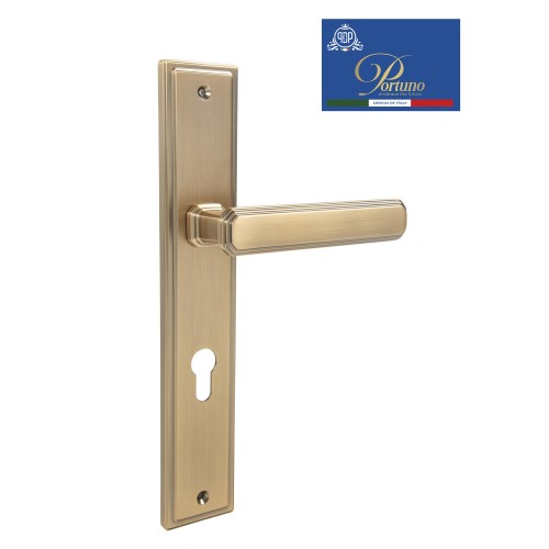 Дверная ручка на планке под цилиндр PORTUNO Pyramid 822.11CYL Матовый кофе