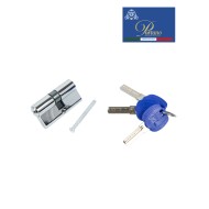 Цилиндровый механизм PORTUNO. Арт.CD60.01, 60м. (30+30), Цвет, Полированный хром. ключ-ключ