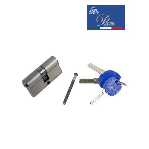 Цилиндровый механизм PORTUNO. Арт.CD60.05, 60м. (30+30), Цвет, Матовый графит. ключ-ключ