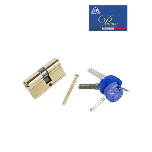 Цилиндровый механизм PORTUNO. Арт.CD60.06, 60м. (30+30), Цвет, PVD Полированное золото. ключ-ключ