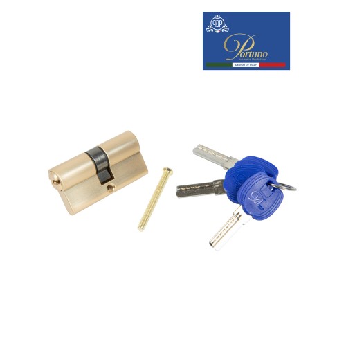 Цилиндровый механизм PORTUNO. Арт.CD60.07, 60м. (30+30), Цвет, Матовое золото. ключ-ключ
