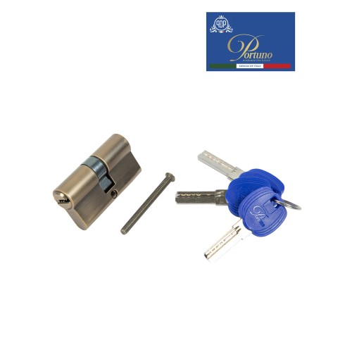 Цилиндровый механизм PORTUNO. Арт.CD60.11, 60м. (30+30), Цвет, Матовый кофе. ключ-ключ
