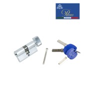 Цилиндровый механизм PORTUNO. Арт.CS60.02, 60м. (30+30), Цвет, Матовый хром. ключ-вертушка