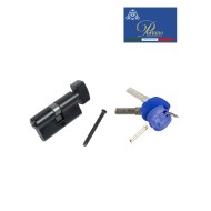 Цилиндровый механизм PORTUNO. Арт.CS60.03, 60м. (30+30), Цвет, Чёрный. ключ-вертушка