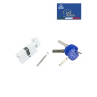 Цилиндровый механизм PORTUNO. Арт.CS60.04, 60м. (30+30), Цвет, Белый. ключ-вертушка