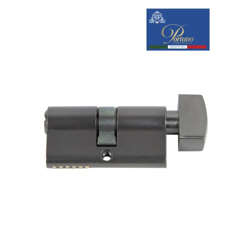 Цилиндровый механизм PORTUNO. Арт.CS60.05, 60м. (30+30), Цвет, Матовый графит. ключ-вертушка