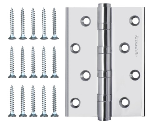 Петля Armadillo (Армадилло) универсальная IN4500UC-BL CP 100x75x3 INOX304 хром БЛИСТЕР