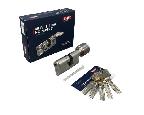 Механизм цилиндровый ABUS BRAVUS 3500 MAGNET 125(45x80) ключ/ключ MX PRO NI (5 key) art 11002360