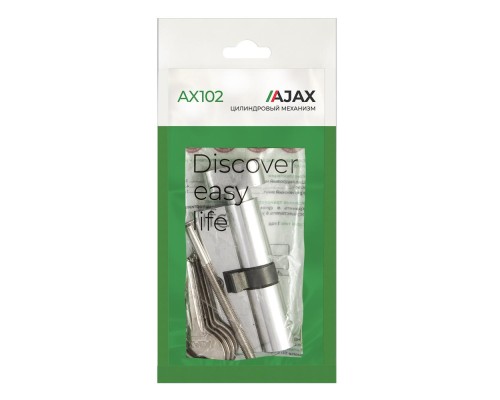 Цилиндровый Ajax (Аякс) механизм (AX102/60) AX1002Knob60 (25+10+25)/HD CP хром 4Key с вертушкой