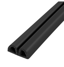 Уплотнитель Fuaro (Фуаро) без клеевой основы WADH/D-12x10mm, BLACK черный 150 m