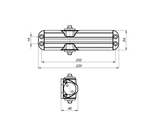 Доводчик Fuaro (Фуаро) дверной DC20-5/TS-68 AL до 110 кг (алюминий)