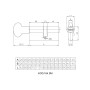 Цилиндровый механизм Kale kilit 164 SM/80 (35+10+35) мм латунь 5 кл., с вертушкой (Кале Килит)