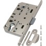 Замок межкомнатный AGB B01103.50.34.567 MEDIANA EVOLUTION (под цилиндр) с ответной планкой B01000.13 цвет матовый хром (АГБ) 25807