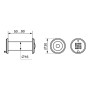Глазок дверной Fuaro DVZ3, 16/200/50x90 (оптика пластик, угол обзора 200) CP Хром (Фуаро)