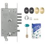 Замок врезной двухсистемный Mottura 54.Y787-S MyKey накладки 95.323-95.324 CR (защелка слева, длина ключа 60 мм) (Моттура) 33733