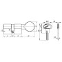 Цилиндровый механизм Fuaro D-PRO502/110 мм (55+10+45) CP хром ключ-вертушка 5 кл. (Фуаро)