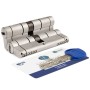 Цилиндровый механизм Mottura CP4D465101 (97 мм/41+10+46) МАТ.НИКЕЛЬ ключ-ключ (Моттура)