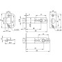 Ручка защелка Ajax DK610 AB-ET (6010 AB-E) (кл./фик.) бронза