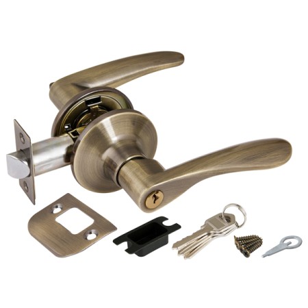 Ручка защелка Ajax DK610 AB-ET (6010 AB-E) (кл./фик.) бронза (Аякс) Ручка защелка Ajax DK610 AB-ET (6010 AB-E) (кл./фик.) бронза (Аякс)