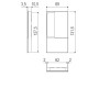 Ручка WAVE B30002 02 32 AGB под WC (мат хром)