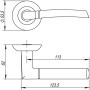 Ручка раздельная Ajax R.PR54.RODEO (RODEO PR) SN/CP-3 матовый никель/хром