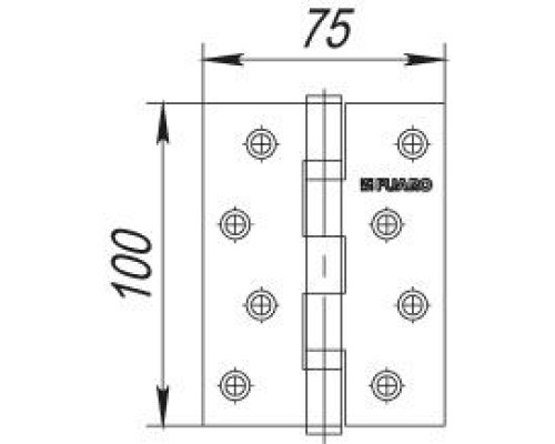 Петля универсальная Fuaro 2BB 100x75x2,5 AB (бронза) (Фуаро)