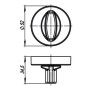 Ручка поворотная Armadillo WC-BOLT BK6/URB OB-13 Античная бронза (Армадилло)